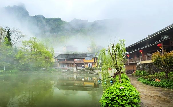 重庆到武隆旅游_[避暑]重庆武隆天池苗寨+大田湿地四日游[纯玩]<2023重庆武隆避暑旅游，武隆后坪天池苗寨+大田湿地避暑四日游，含往返巴士+免费机麻与KTV+3晚住宿+6正3早！>